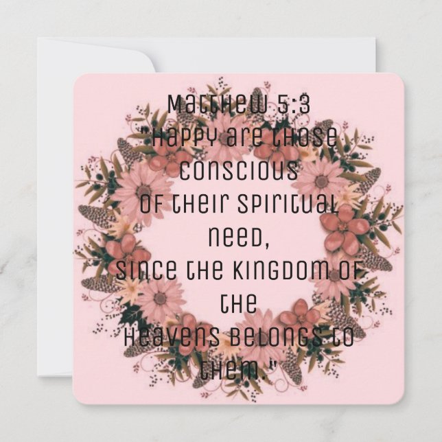 Scripture Verse Spiritual Matthew Kingdom (Front)