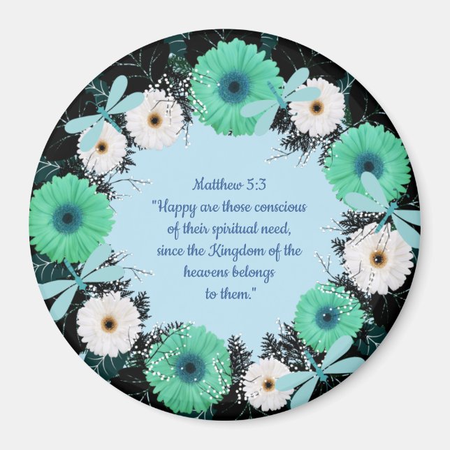 Scripture Verse Spiritual Message Kingdom Magnet (Front)