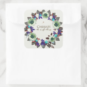 Scripture Verse Spiritual Message Kingdom Square Sticker