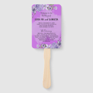 Scripture Wedding Program Hand Fan