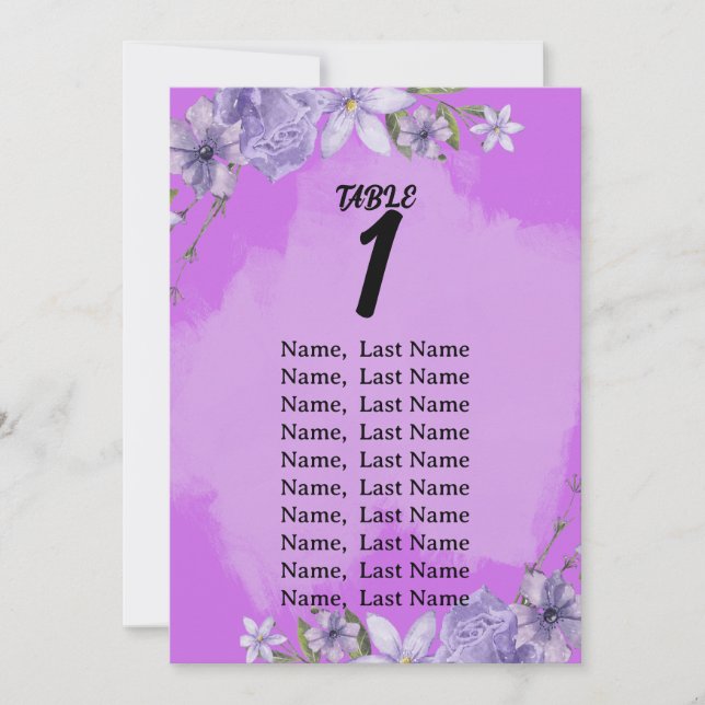 Scripture Wedding Seating Chart Card (Front)