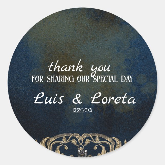 Scripture Wedding Thank You Sticker (Front)
