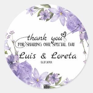 Scripture Wedding Thank You Sticker