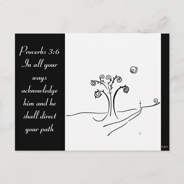 Scripture with original design picture postcard (Front)