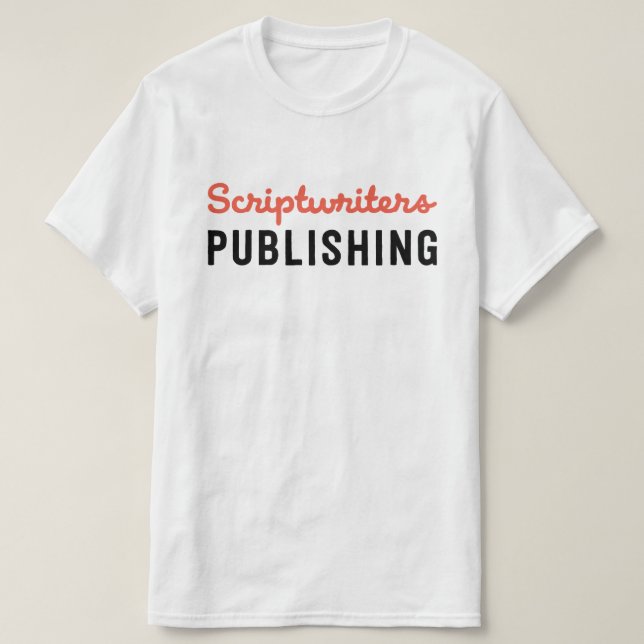 Scriptwriters Publishing Fire Orange/Black Tshirt (Design Front)
