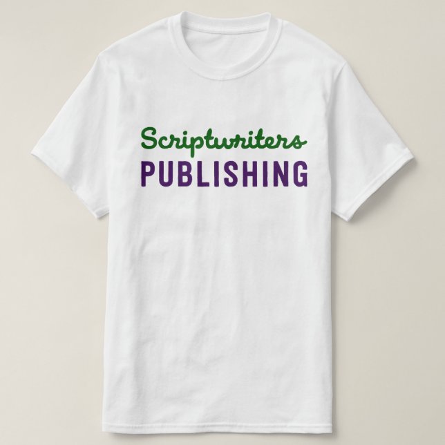 Scriptwriters Publishing Green/Purple T T-Shirt (Design Front)