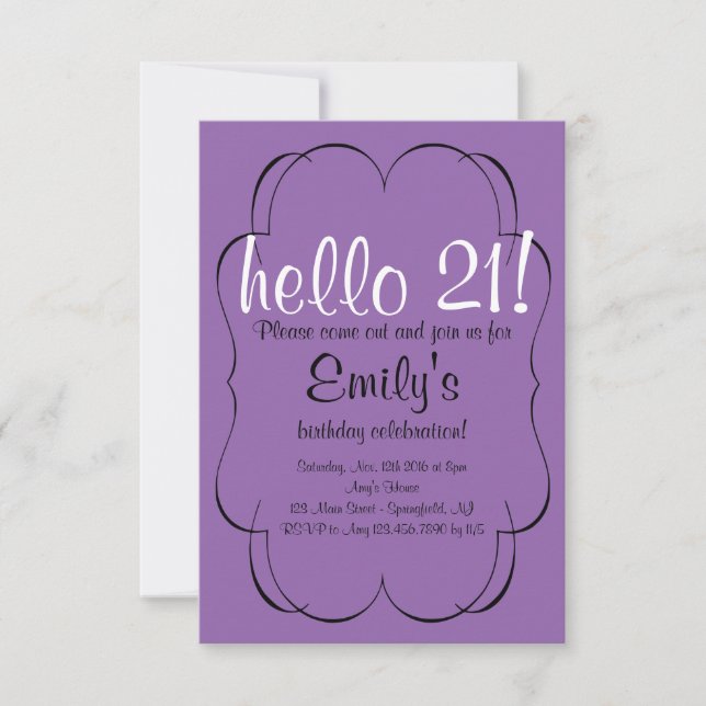 Scroll Birthday Invitation (Front)
