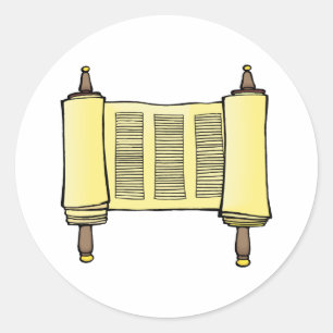 Scroll Classic Round Sticker