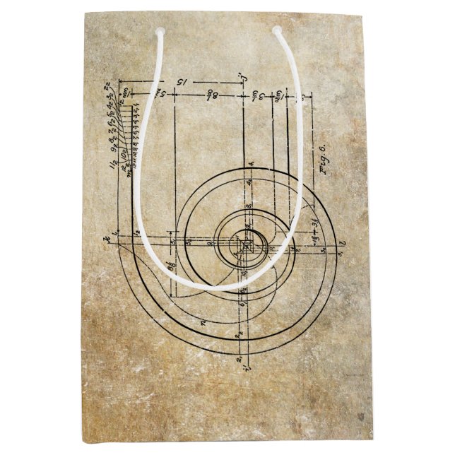 Scroll column architectural medium gift bag (Front)