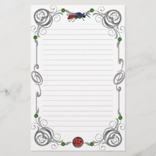 Scroll Cuckoo Wasp Lined Stationery