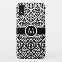 Scroll Damask 2Part Ptn BW & Band (Personalised)