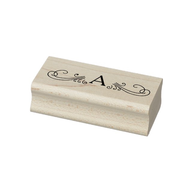 Scroll for Monogram Rubber Stamp (Stamp)