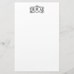 Scroll Frame and Monogram Stationery