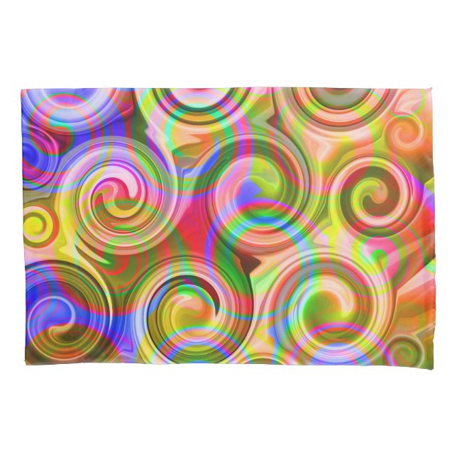 Scroll Pastel geometrical abstract  Pillowcase (Front)