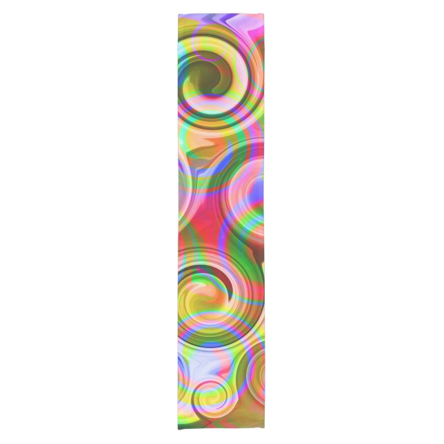Scroll Pastel geometrical abstract  Short Table Runner (Front)