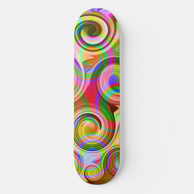 Scroll Pastel geometrical abstract  Skateboard (Front)