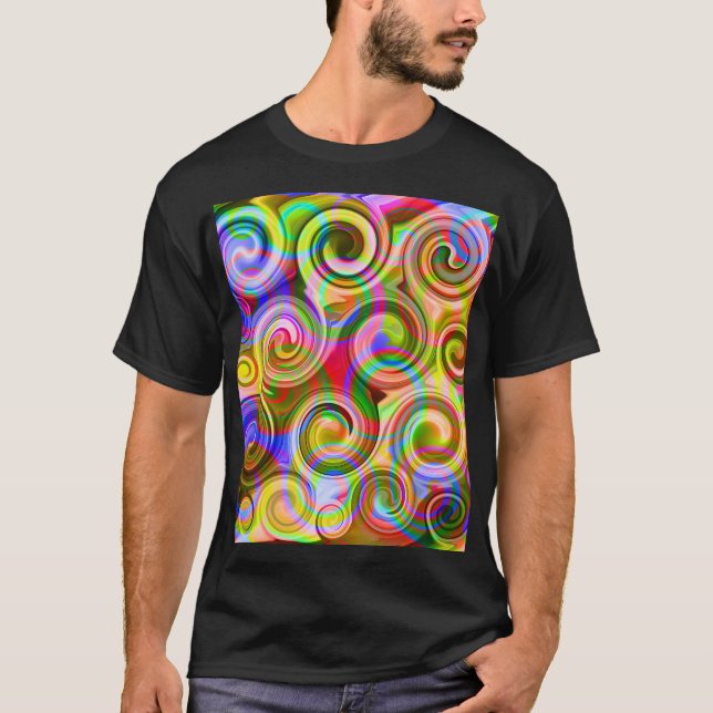 Scroll Pastel geometrical abstract  T-Shirt (Front)