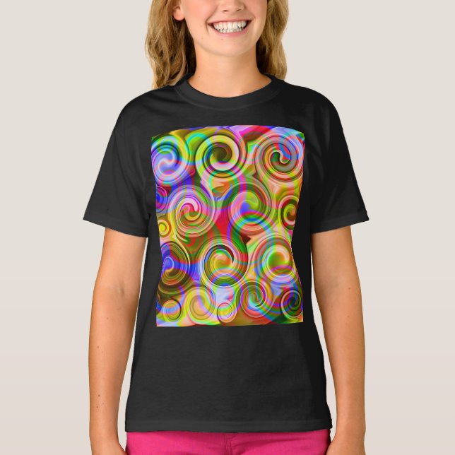 Scroll Pastel geometrical abstract  T-Shirt (Front)