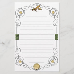 Scroll Potter Wasp Lined Stationery