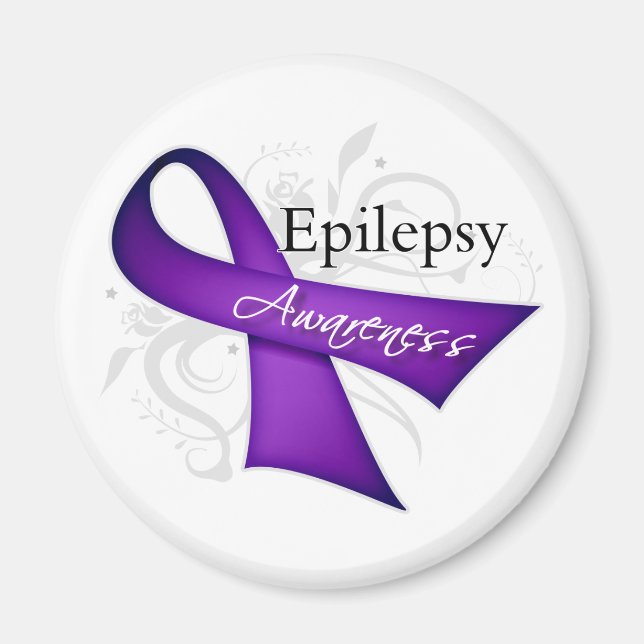 Scroll Ribbon - Epilepsy Awareness Magnet (Front)