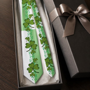 Scroll & Shamrock Men's Tie