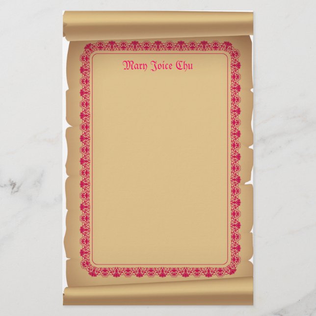 Scroll Stationary Stationery (Front)