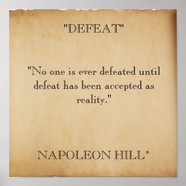 scroll-stock2, "DEFEAT""No one is ever defeated... Poster (Front)