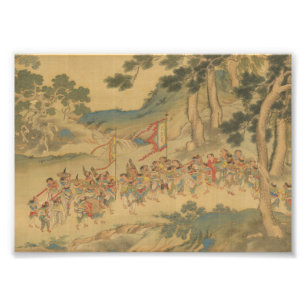 Scroll Tribute China Ancient Painting Qiu Ying tra Photo Print