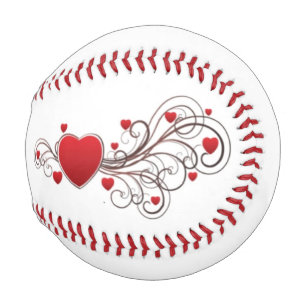 Scrolled Heart Baseball
