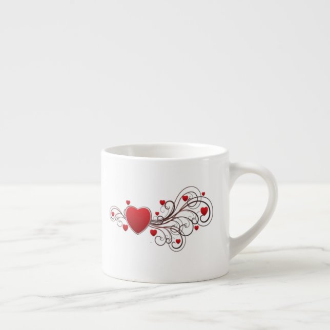 Scrolled Heart Espresso Cup (Right)