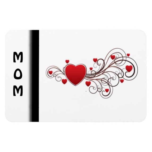 Scrolled Heart Magnet (Horizontal)