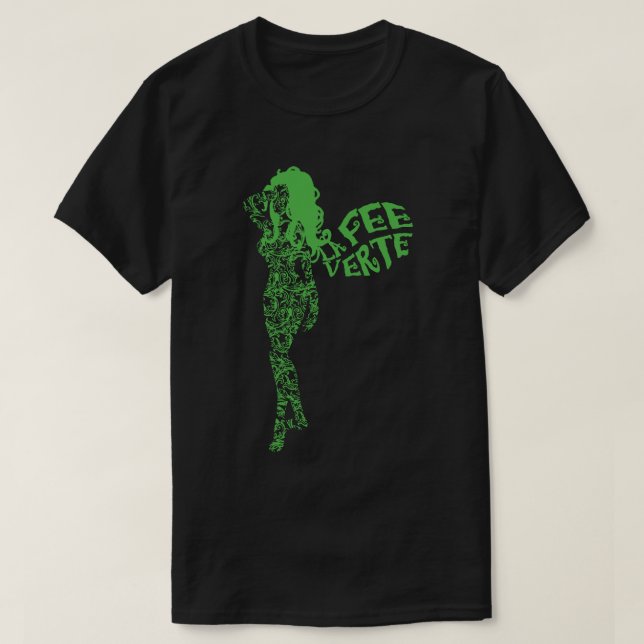 Scrolled La Fee Verte T-Shirt (Design Front)