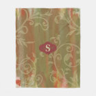 Scrolled Leaves Watercolor Monogram