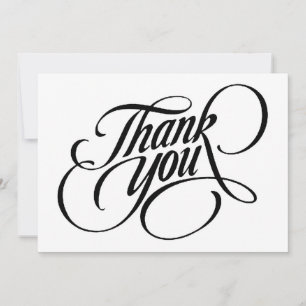 Scrolled thank you card