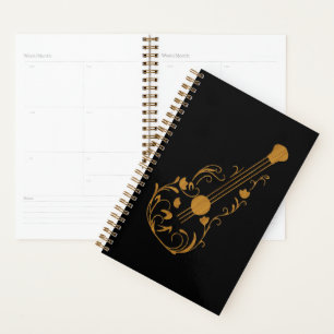 Scrolled Wood Guitar Planner