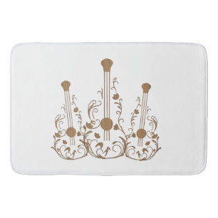 Scrolled Wood Guitars Bath Mat
