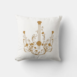 Scrolled Wood Guitars Cushion