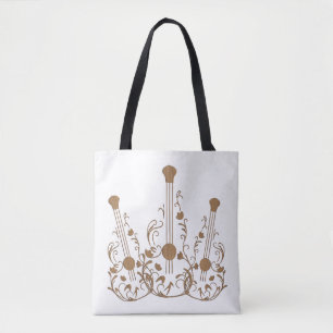 Scrolled Wood Guitars Tote Bag