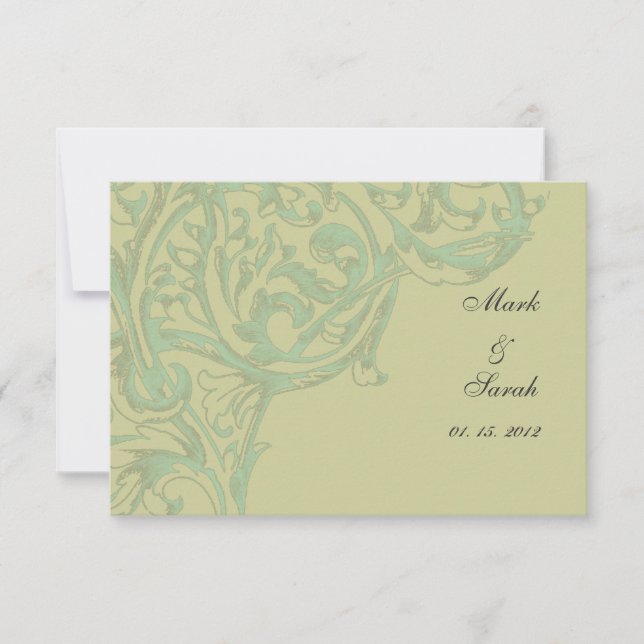 Scrolling Acanthus II RSVP Card (Front)