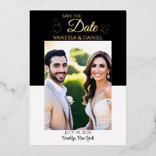 Scrolling Butterfly Save the Date Photo