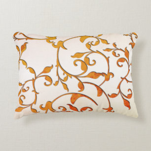 Scrolling Rust Decorative Cushion