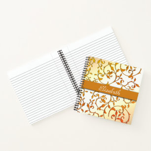 Scrolling Rusted Personal Text Notebook