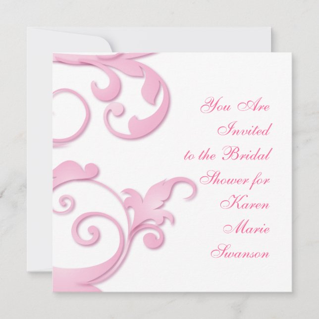 Scrolling Swirls Invitation (Front)