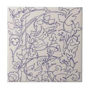 Scrolling Vine Ceramic Tile