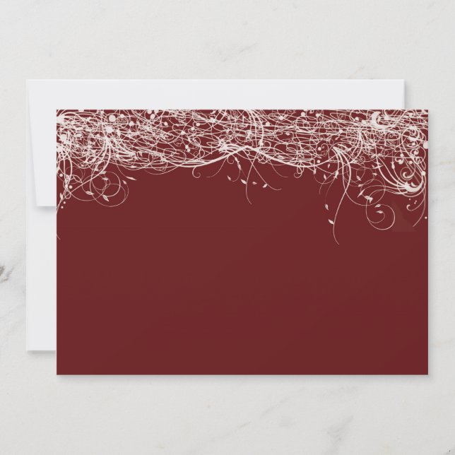 Scrolling Vines Wedding Invitation (Front)