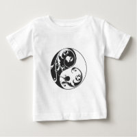 Scrolling Yin & Yang (black)
