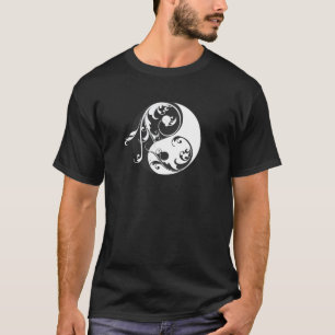 Scrolling Yin & Yang (black) T-Shirt