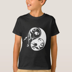 Scrolling Yin & Yang (black) T-Shirt