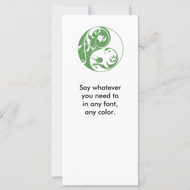 Scrolling Yin & Yang (green) (Front)