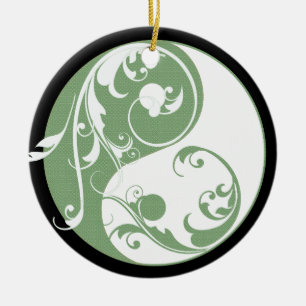 Scrolling Yin & Yang Ornament